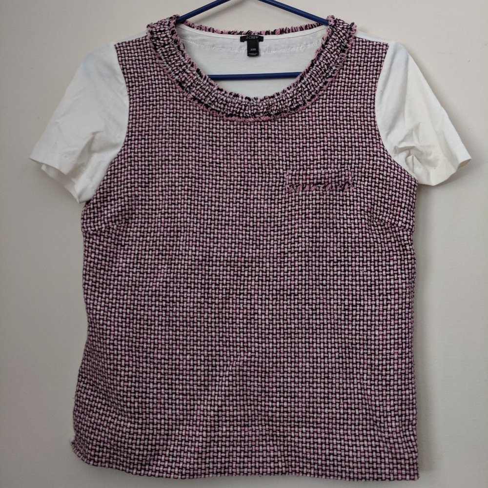 Mixed knit t-shirt